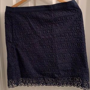 🔵Loft navy blue lace skirt🔵